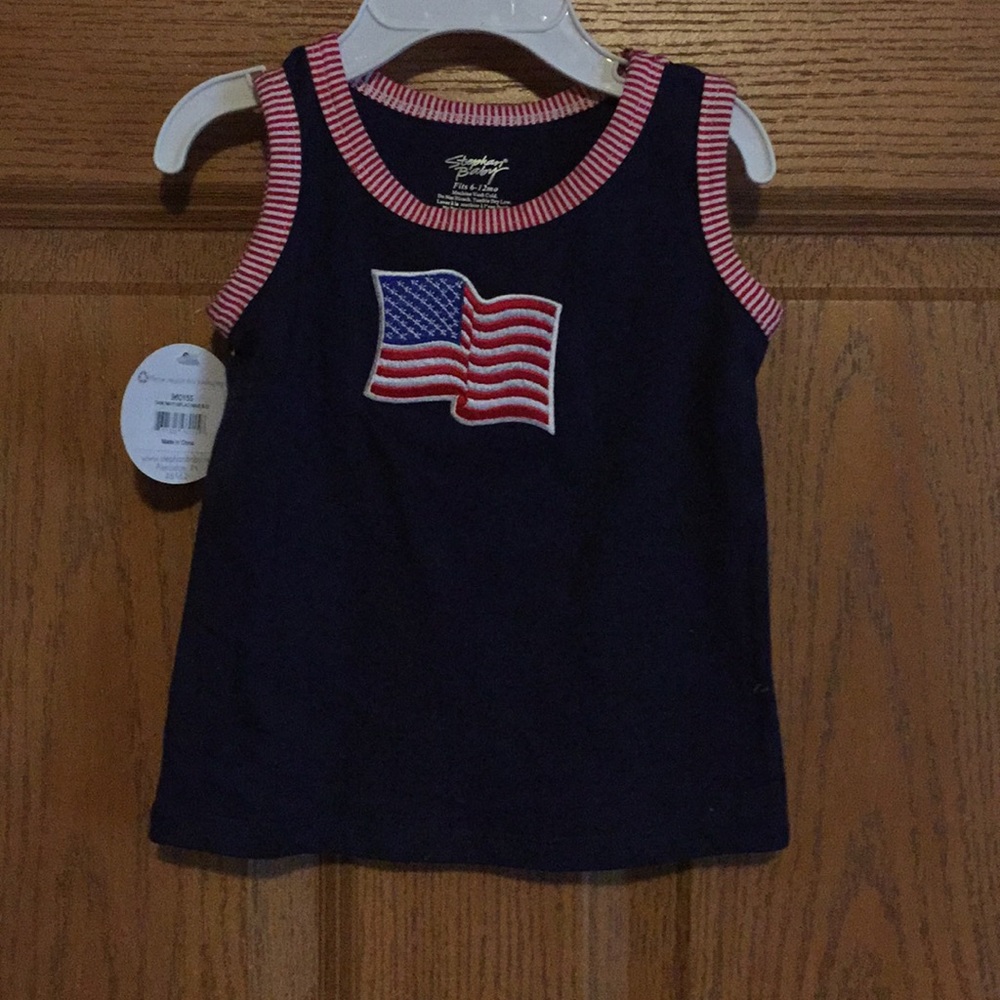🇺🇸 Stephan Baby 6-9 Month Toddler Flag Tank Top